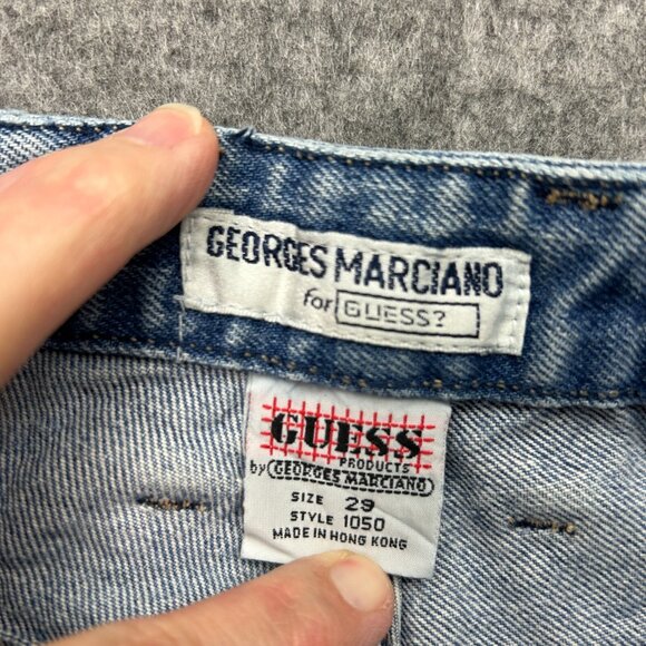 Guess 1050 Slim High Waist Narrow Leg Jeans Women's Size 29 Vintage Medium Wash - Picture 4 of 13